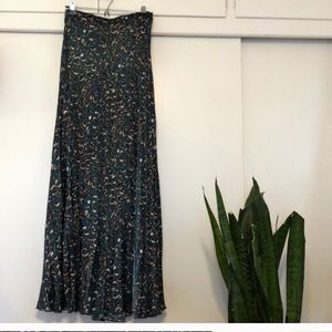 Stillwater maxi skirt XS LEOPARD thigh slit